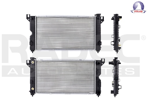 [230-0703-00] RADIADOR CR CARAVAN/TOWN COUNTRY 96-00 L4/V6 3.0 LTS C/S AA AUT TOMAS LINEALES 26 1/6X14 6/7X34MM ALUM MEC POLAR