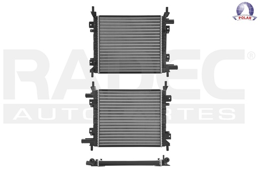 [230-1225-00] RADIADOR FD KA 99-08 L4 1.0,1.3,1.6 LTS C/S AA STD 15X14X23MM ALUM MEC POLAR