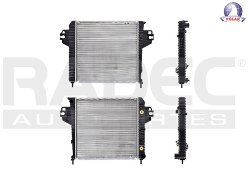 [230-1607-00] RADIADOR JP LIBERTY 02-06 V6 3.7 LTS C/S AA AUT 20X20X26MM ALUM MEC POLAR