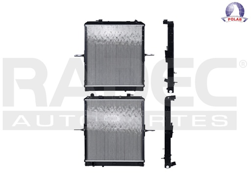 [269-1505-00] RADIADOR IZ ELF 350/400/650 09-12 16 V 5.2 LTS STD 24 3/8X23 1/8X36MM ALUM PLASTICO POLAR