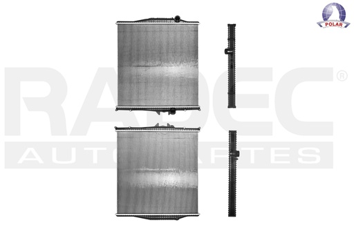 [269-3214-00] RADIADOR VL VNL 98-09 2DA GENERACION L6 12.0 LTS STD 35 1/2X34 1/8X48MM ALUM PLASTICO POLAR