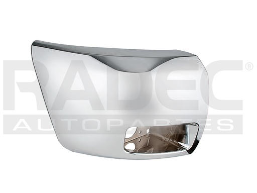 [008-0639-06] ALERON DEFENSA DELANTERA CV SILVERADO 07-13 C/HOYO P/FARO CROMADO 1500/LS/LT/Z71 V6/V8 6/8 CILINDROS 4.0/4.3L 2/4 PUERTAS DER