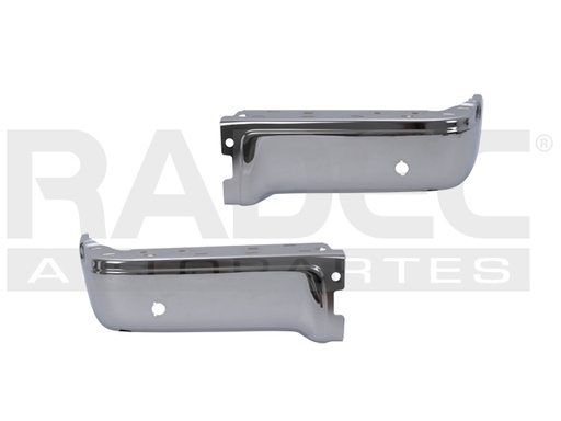 [008-1226-00] JGO ALERON DEFENSA TRASERO FD LOBO/F-150 09-14 CROMADO C/HOYO P/SENSOR DER/IZQ