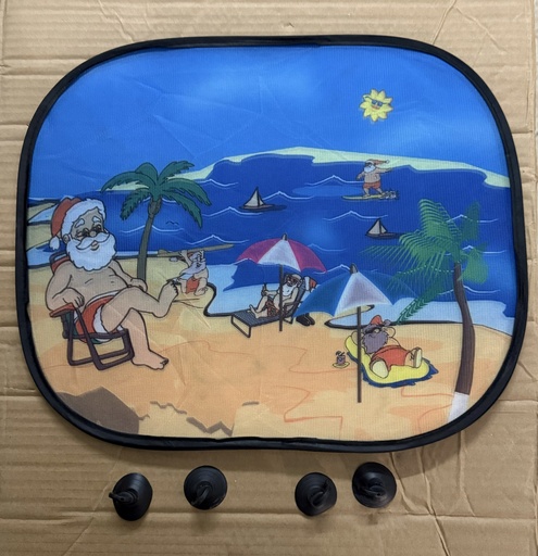 [PARS70404] PARASOL 1JGO  LATERAL C/MOTIVO SANTA CLOS PLAYA