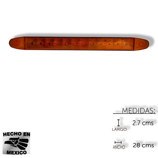 [ALEM355FA] PLAFON STOP DE BARRA 12 LEDS FIJO AMARIL