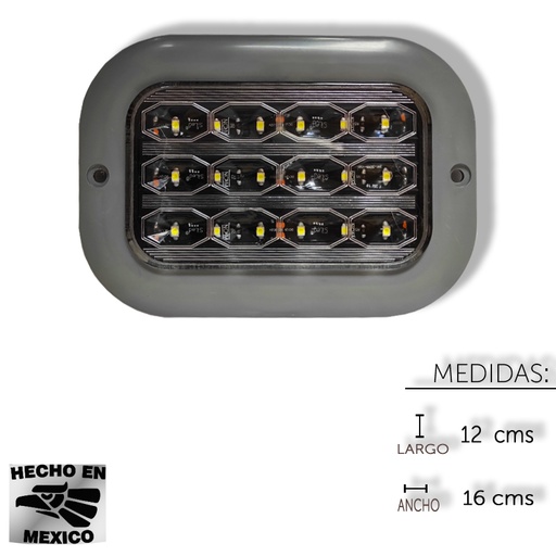 [ALEM356FC] PLAFON TRASERO RECTANGULAR PLASMA 18LED 