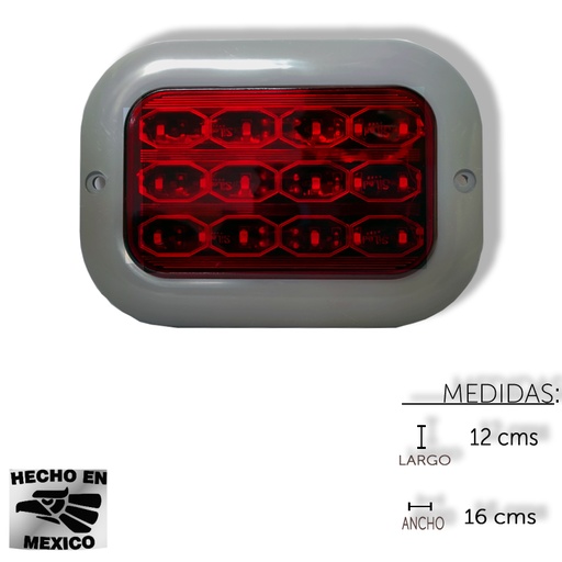 [ALEM356FR] PLAFON TRASERO RECTANGULAR PLASMA 18LED 