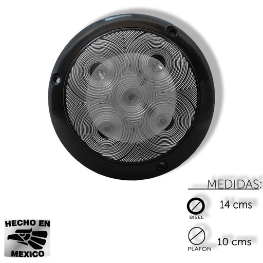 [ALEM364FC] PLAFON REDONDO SOBREPONER 4 5 LED CRISTA
