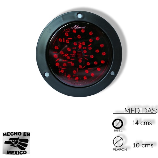 [ALEM380MR] PLAFON TRASERO REDONDO 4 39 LED C/MOVI R