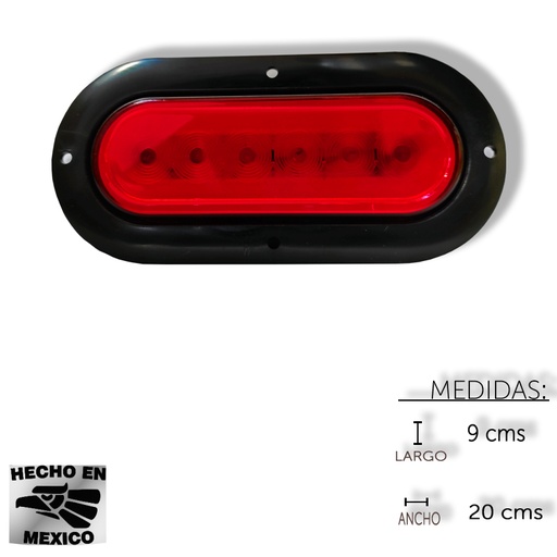 [ALEM381SR] PLAFON OVALADO HALLO 4" 30 LED ESTROBO R