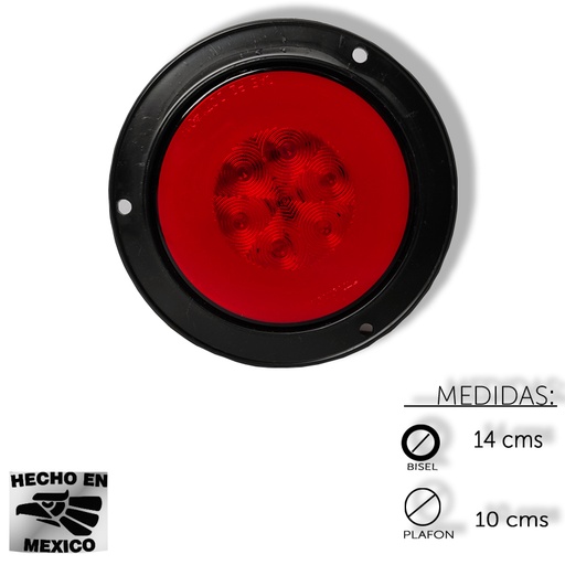 [ALEM382SR] PLAFON REDONDO HALLO 4 21LED ESTROBO ROJ