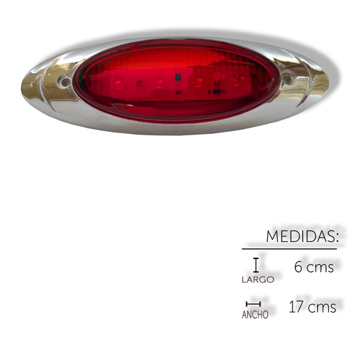[ALEM384FR] PLAFON OVALADO LATERAL MILENIUM FIJO ROJ