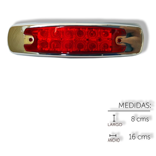 [ALEM392FR] PLAFON LATERAL PETERBITLT 12 LED FIJO RO