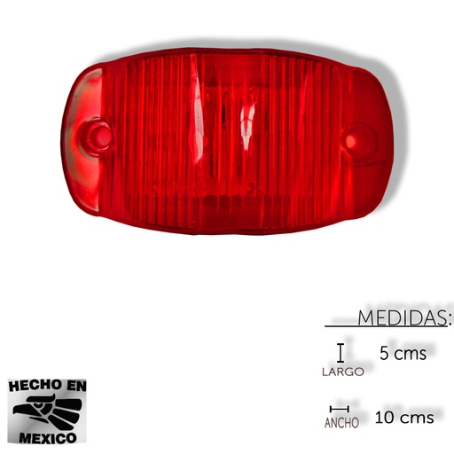 [ALEM393FR] PLAFON LATERAL 12 LED ROJO PRECIO NORMAL