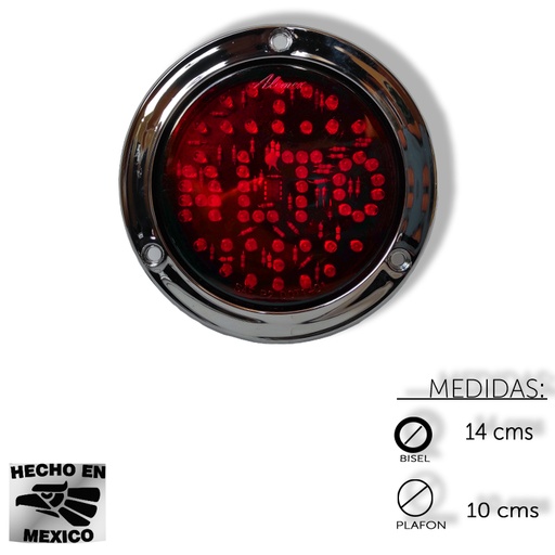 [ALEM396MR] PLAFON TRASERO 4 60 LEDS LETRERO ALTO RO
