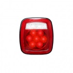 [ALEM410F] CALAVERA CUADRADA TIPO JEEP 11 LED FIJO 