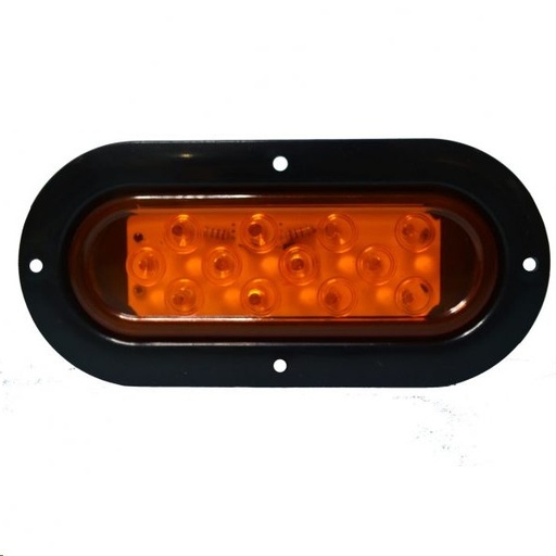 [ALEM422MA] PLAFON OVALADO 12 LEDS AMBAR MOVIMIENTO