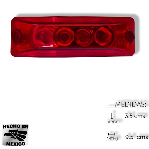 [ALEM428FR] PLAFON LATERAL KENWORTH TORN 4 LEDS FIJO