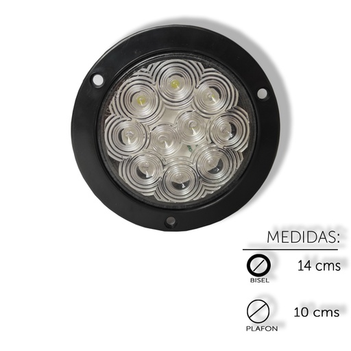 [ALEM435FC] PLAFON LED REDONDO 4" FIJO 10 LED CRISTA