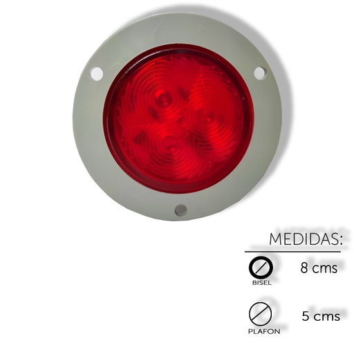 [ALEM437SR] PLAFON LATERAL CHICO 2 3 LED C/ESTROBO R