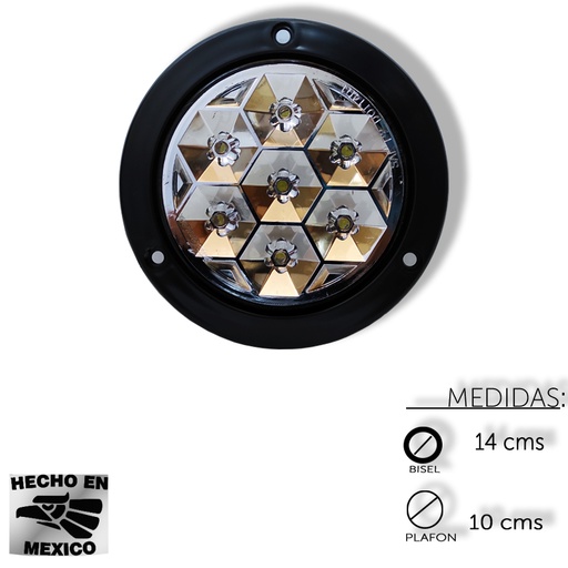 [ALEM440FC] PLAFON REDONDO 4 7 LEDS PANAL CRISTAL FI