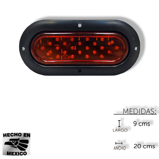 [ALEM443MA] PLAFON OVALADO 24 LED C/MOVIMIENTO AMARI