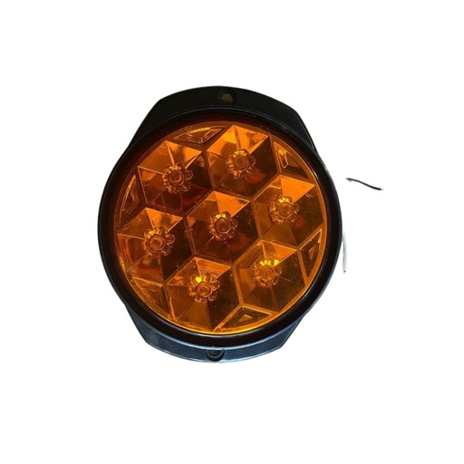 [ALEM448FA] PLAFON REDONDO 4" 7 LEDS PANAL AMBAR FIJ
