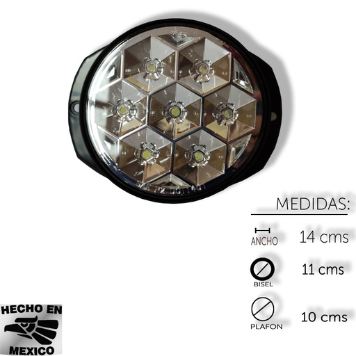 [ALEM448FC] PLAFON REDONDO 4 7 LEDS PANAL CRISTAL FI