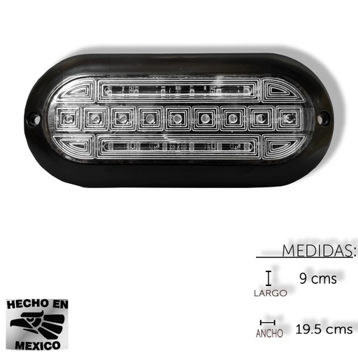 [ALEM455FC] PLAFON OVALADO 21 LEDS FIJO CRISTAL