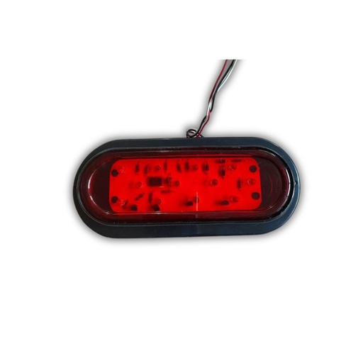 [ALEM457MR] PLAFON OVALADO MOV 12 LEDS SOBREP ROJ