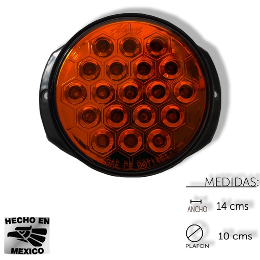 [ALEM465MA] PLAFON REDONDO TRASERO 4 19 LED C/MOVIMI