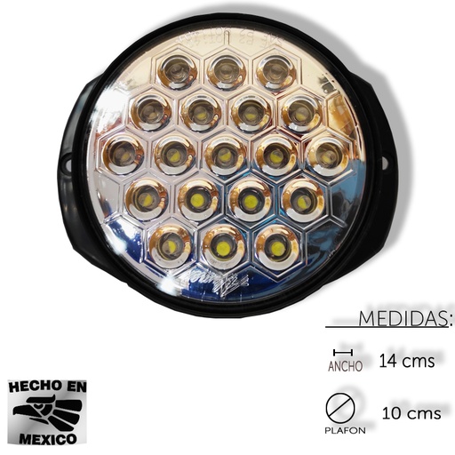 [ALEM465MC] PLAFON REDONDO TRASERO 4 19 LED FIJO CRI