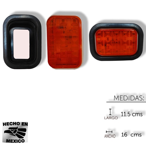 [ALEM473M-A] PLAFON TRASERO CUADRADA 15 LED C/MOVIMIE