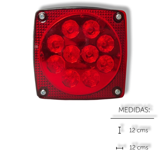 [ALEM475C] CALAVERA CUADRADA UNIVERSAL 10 LED C/MOV