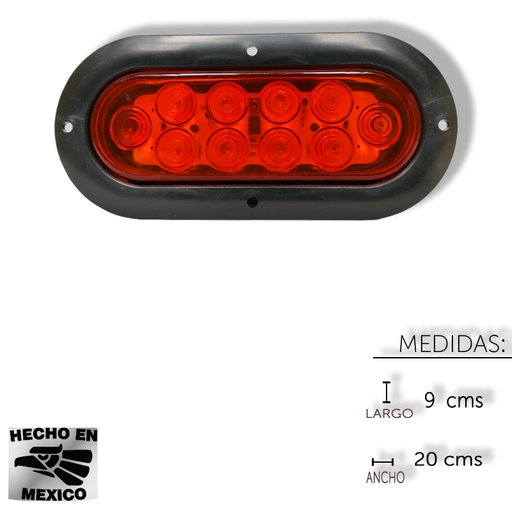 [ALEM499MA] PLAFON OVALADO 10 LED C/MOVIMIENTO AMARI