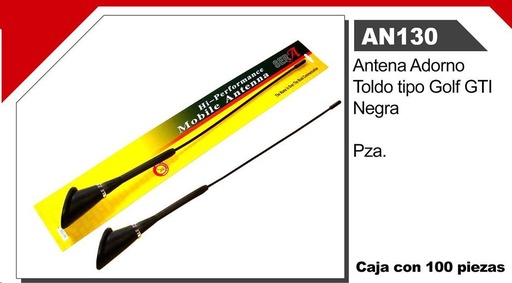 [ANTD001] ANTENA DECORATIVA GT IMP NEGRA GDE
