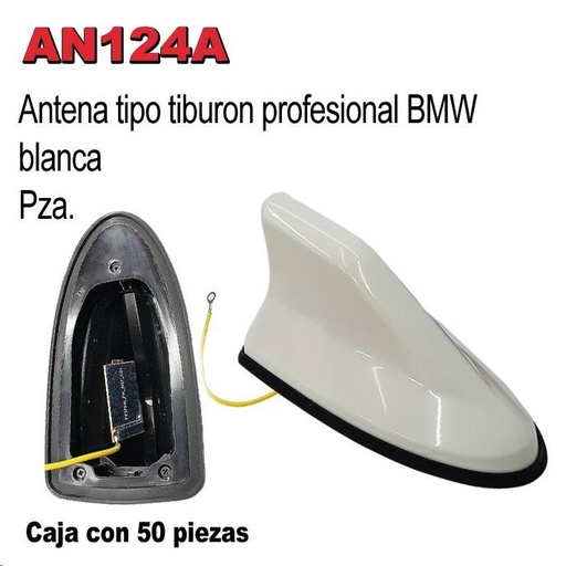 [ANTD303] ANTENA ALETA TIBURON GDE BL