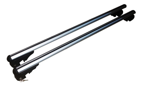[BAL003A] BARRA PORTA EQUIPAJE P/TOLDO ALUMINIO C/LLAVE 135 CMS BASE NEGRO BARRA GRIS/NEGRO JGO