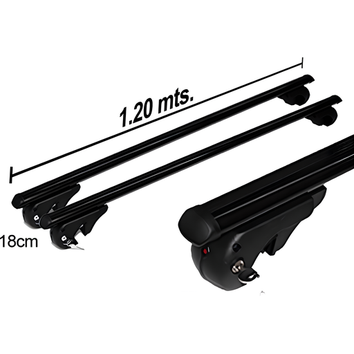 [BARR85013] BARRA P/TOLDO ALUMINIO NEGRO CON LLAVE 120 CM