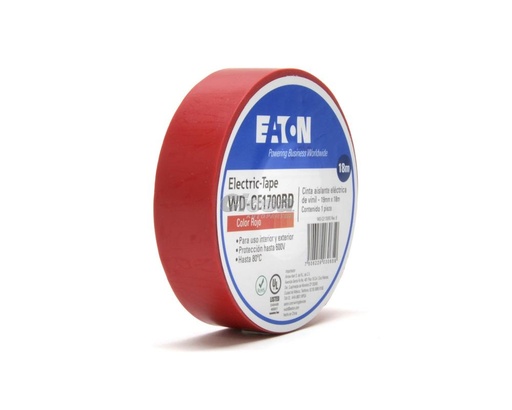 [CINA007] CINTA AISLAR PVC ROJA EATON