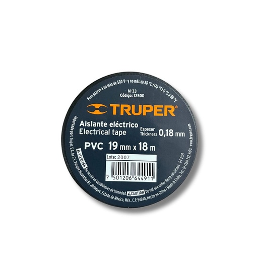 [CINA011] CINTA AISLAR PLASTICA 18mm TRUPER