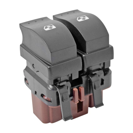 [CONV52008] CONTROL ELECTRICO RN CLIO EURO 07-12/DUSTER 11-16/KOLEOS 08-16/LAGUNA 03-07/MEGANE 04-10/SANDERO 07-15/SCENIC 05-08  DE ELEVADOR 10 PINS 2 TECLAS NEGRO BASE CAFE DOBLE CLICK 12VCC MANIJAUTO Izquierdo Delantera  