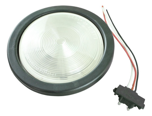 [009-P003-C] PLAFON UNIVERSAL  EMBUTIDO HULE SELLADO 4" CRISTAL
