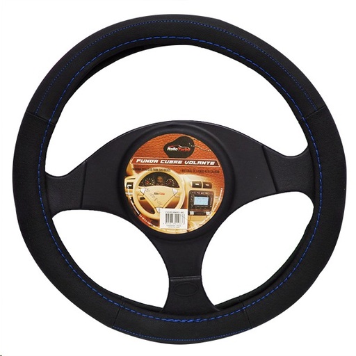 [CUBV85014] FUNDA DE VOLANTE PIEL NEGRA AZUL M"