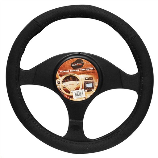 [CUBV85016] FUNDA DE VOLANTE PIEL NEGRA GRIS L"