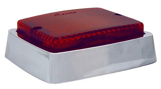[009-P030-R] PLAFON PAMBAZO 4.5X5.5" CROMO ROJO