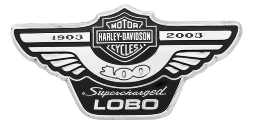 [EMB-0693-01] EMBLEMA LETRERO FD LOBO 100 AÑOS CROMO
