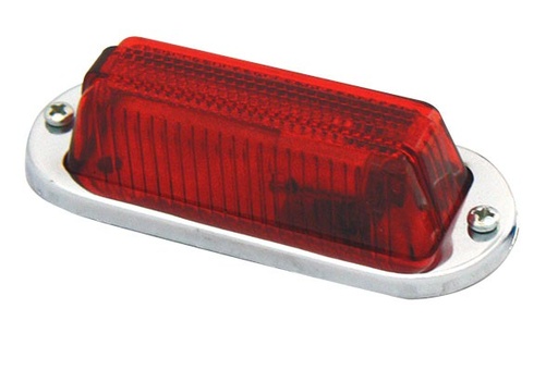 [009-P035-R] PLAFON LAMPARITA 1.6 X 4.3" ROJO