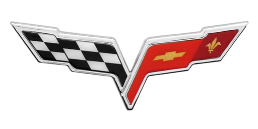 [EMB-0995-02] EMBLEMA LOGO DEL CORVETTE 05 CROMO ***Ha