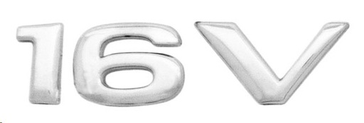 [EMB-1609-06] EMBLEMA LETRERO 1.6V CROMO